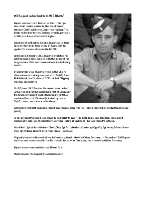 A preview of a PDF biography for Smith, Rupert John